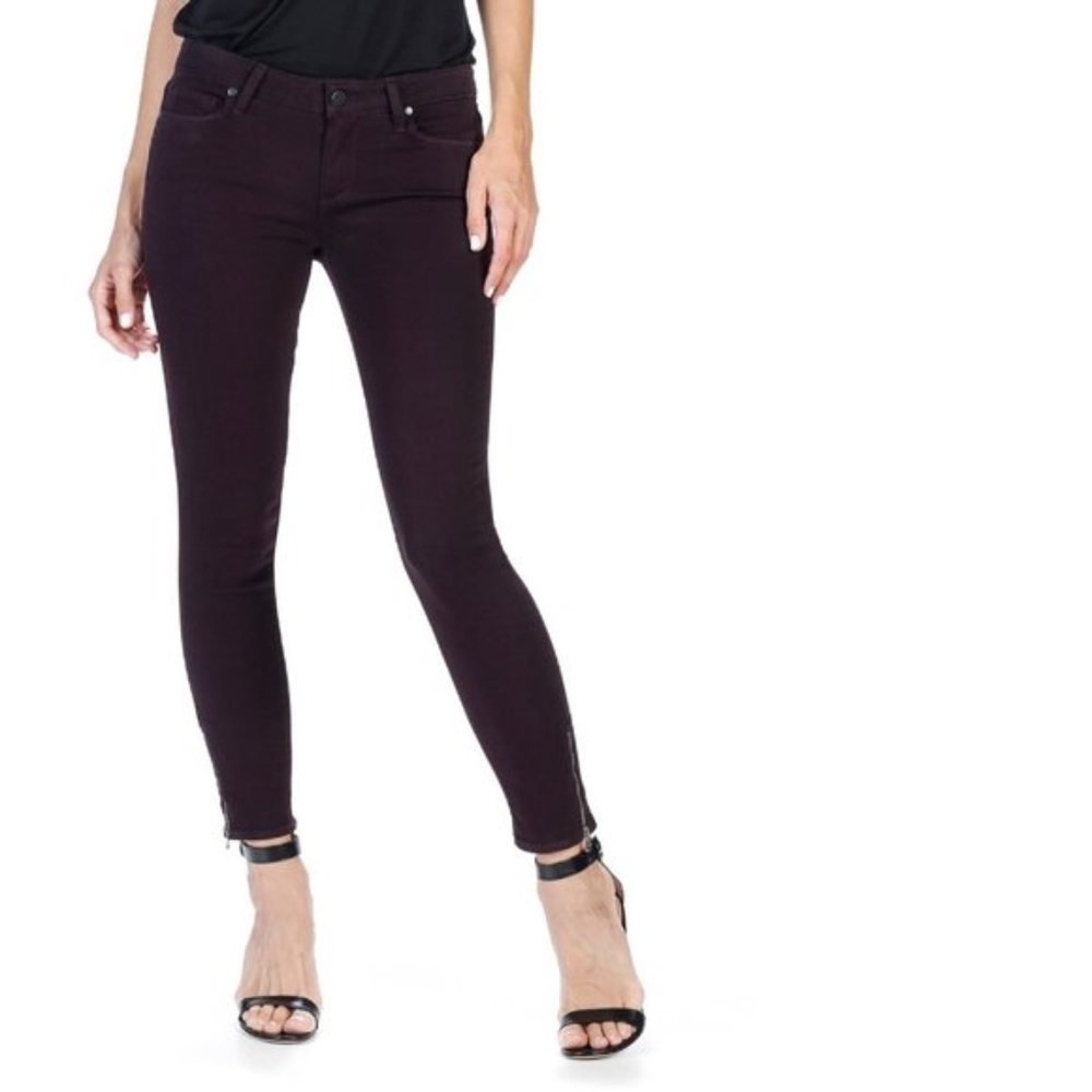 PAIGE Transcend Verdugo Ankle Zip Skinny Jeans